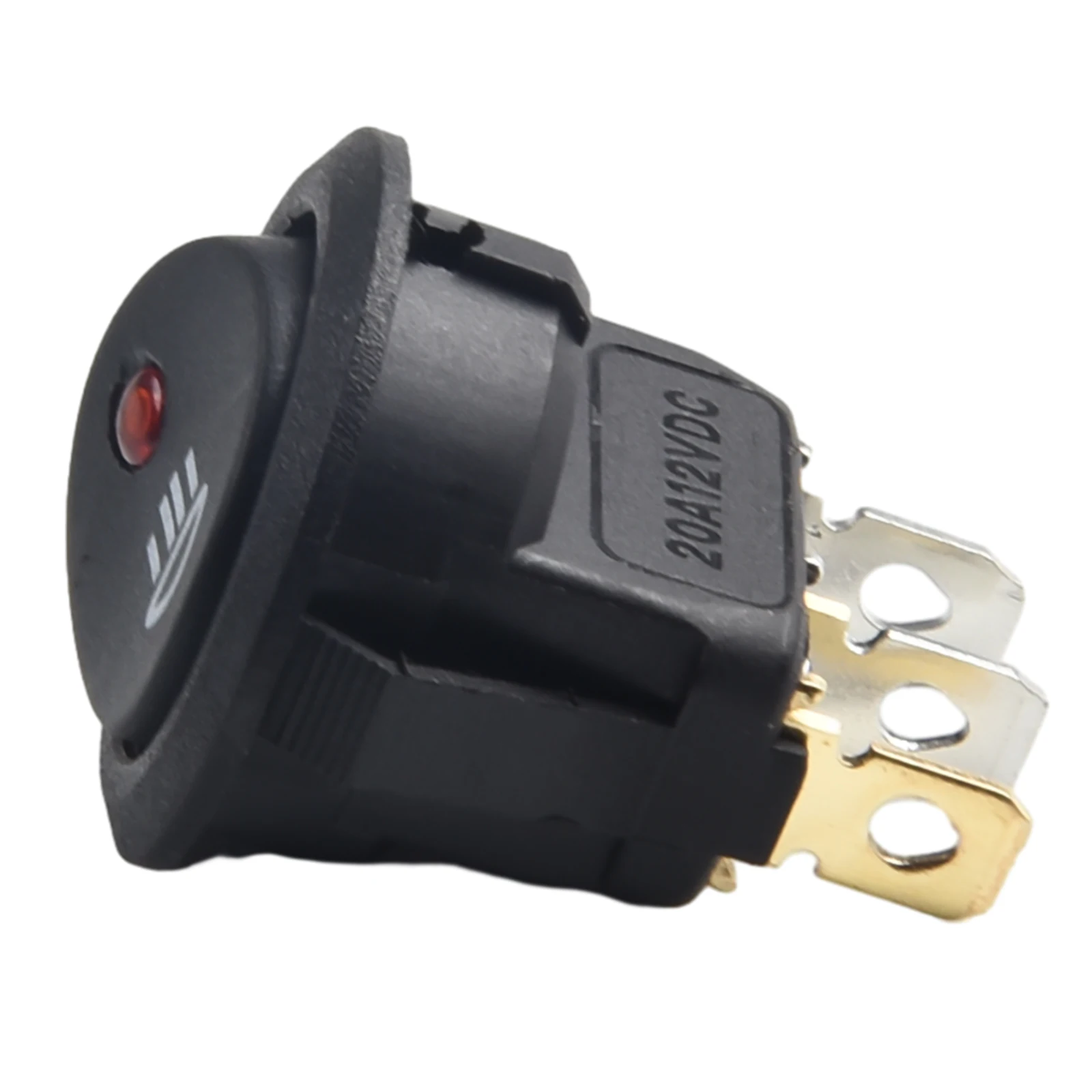 10Pcs Car Van Truck On Off Interruttore A Bilanciere Rotondo 12V Led Rosso Fendinebbia Simbolo Abs Plastica 23X23Mm Interruttore Fendinebbia