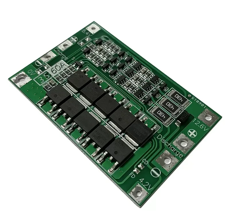 

1 шт., защитная плата BMS 3S 60A для зарядки литий-ионных аккумуляторов 18650, плата балансирующего модуля 12,6 в для платы модуля arduino