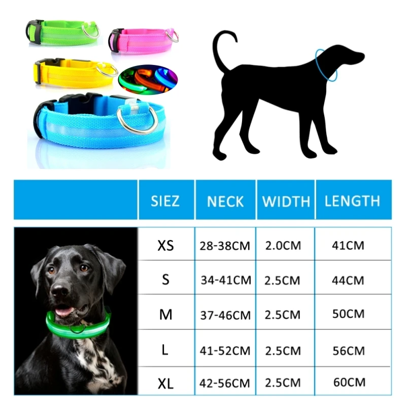 3 Light Modes - Dog Reflective Collar