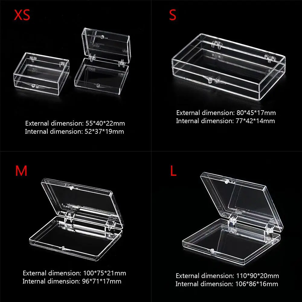 Acrylic Transparent Box Lid Jewelry Candy Storage Box Badge Commemorative Coin Storage Box Personal Postcard Box Home Accessory 6