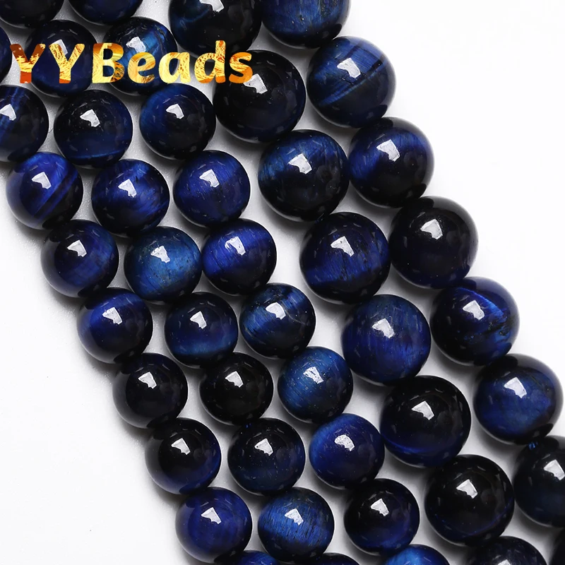 

Colorful Blue Tiger Eye Stone Beads Round Loose Beads For Jewelry Making DIY Bracelets Accessories 4 6 8 1 0 12 14 mm 15"
