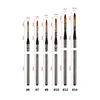 ArtSecret 6 pcs Quill Round Travel Paint Brush Set PU Pouch Watercolor Acrylic Gouache Paint Golden Nylon Hair Brass Cap 871 5