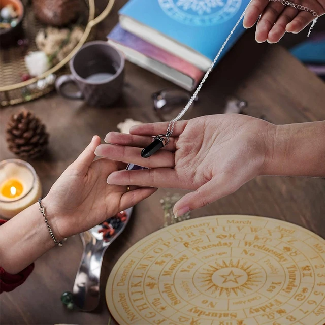 15 Cm/25 Cm -Es Fa Jóslati Inga Tábla Boszorkány Csillag Napsütéses Asztrológia Dowsing Metafizikai Üzenet Kerek Tányér Otthoni Dekoráció - Image 2