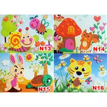 

3D 18.5cm*26cm Eva Foam Puzzles Stickers Self-adhesive Crafts Children Baby Toys DIY Handmade Baby Kids Learning Education Toy