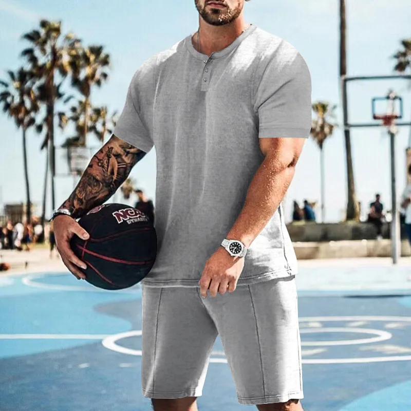 Men's Summer Loose Sports Casual Short-sleeved Suit