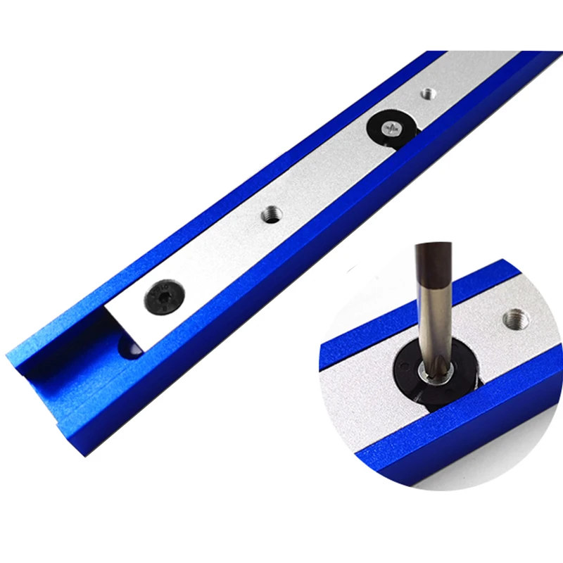 Rail D'onglet En Aluminium 100 Mm/200 Mm/300 Mm/450 Mm, Rainure En T Type 30 45 Gabarit Avant