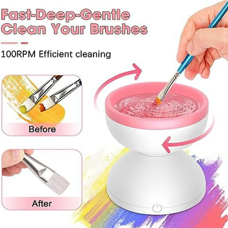 Goard Paint Brush Cleaner Watercolor Brush Rinser with Drain Cleaner Rinse  Cup Paint Water Dispenser Oil Paint Brush Cleaner for Acrylic and Water