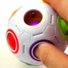 Rainbow Puzzle Ball Magic Speed Cube Ball Fun Stress Reliever Magic Ball Sensory Toys Puzzle Fidget Ball for Kids Autism Adults 2