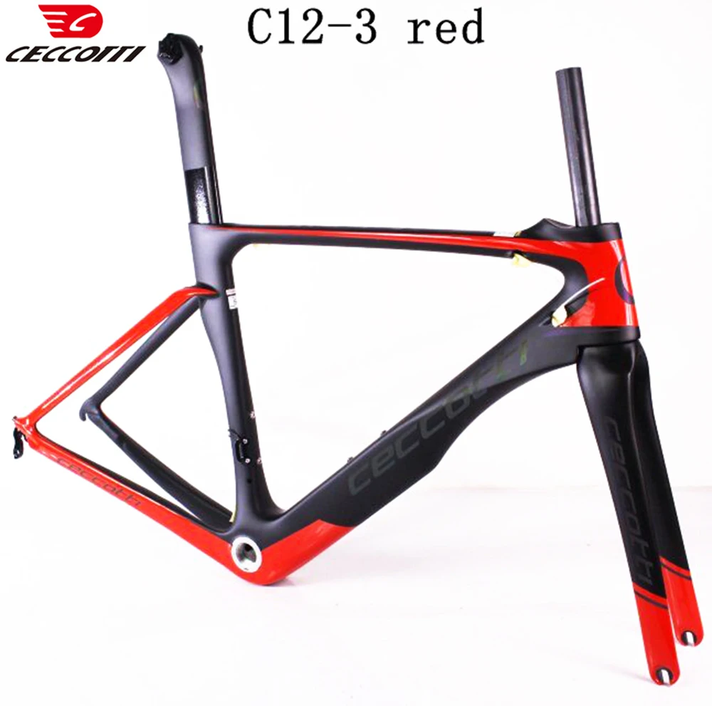 Cadre De Vélo De Course Carbone Caméléon - Kit Cadre Complet Avec Fourche, 700C, 2 Ans Garantie