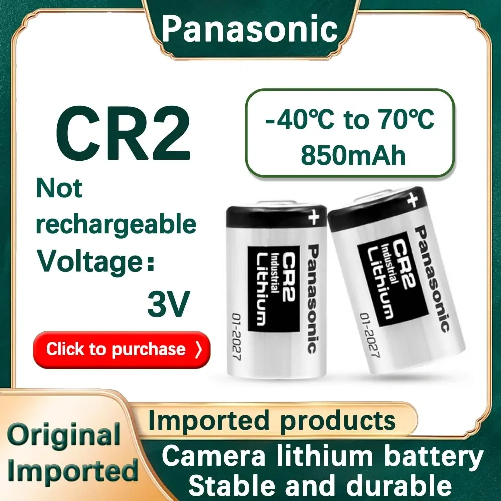 Lithium Battery 1PCS for Panasonic CR2 CR15H270 Rangefinder 3V Polaroid mini 25 Camera Printer Disc Brake Lock GPS Security