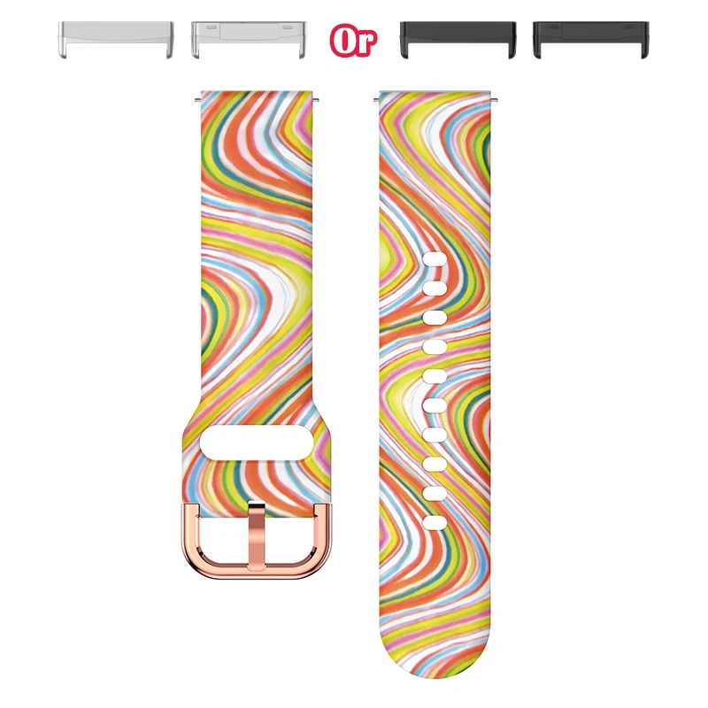 Colorful Print Lightweight Fashion Watch Strap - Sweatproof & Stylish Replacement Band
