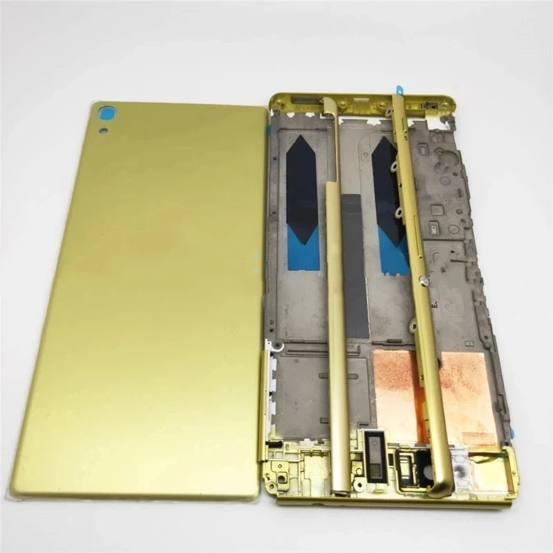 Полный корпус средняя передняя рамка для Sony Xperia XA Ultra C6 F3215 F3216 F3212 + Боковая направляющая полоса с боковой кнопкой