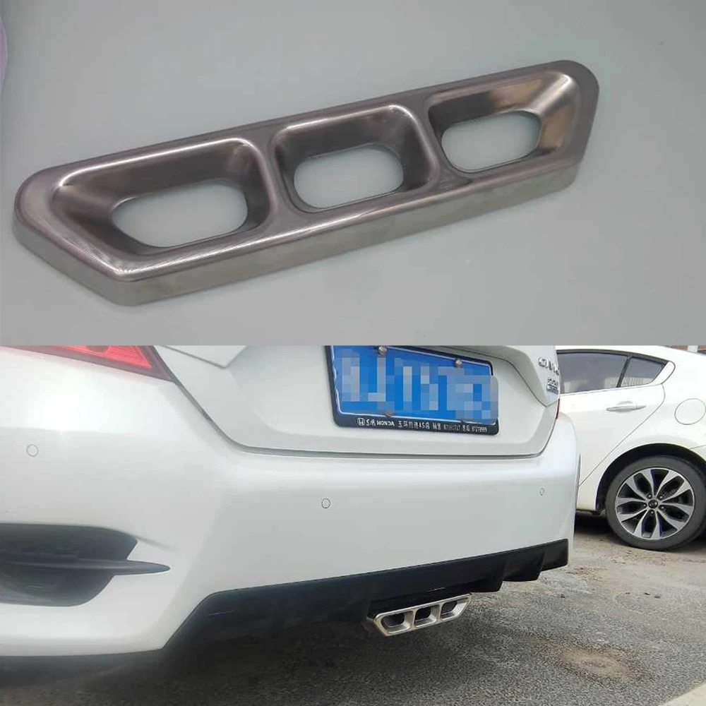 

Applicable to the decoration of 304 stainless steel exhaust pipe of Honda Civic ten-generation Civic three-outlet tail pipe