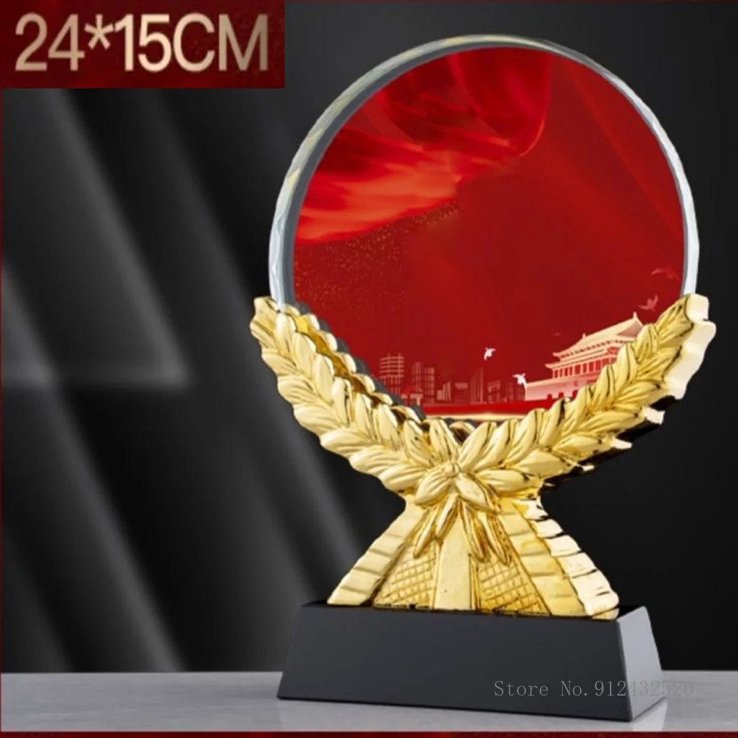 Red Crystal Trophy Decoration, Custom Creative, Send Friends Awards, Dancing Souvenir, Home Decoration