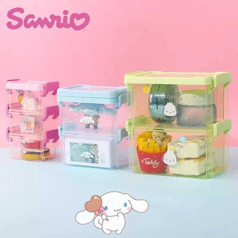 

Kawaii Sanrio Anime Cinnamoroll Pompompurin Plastic Bento Box Children with Lid Microwave Heatable Cartoon Outdoor Lunch Box