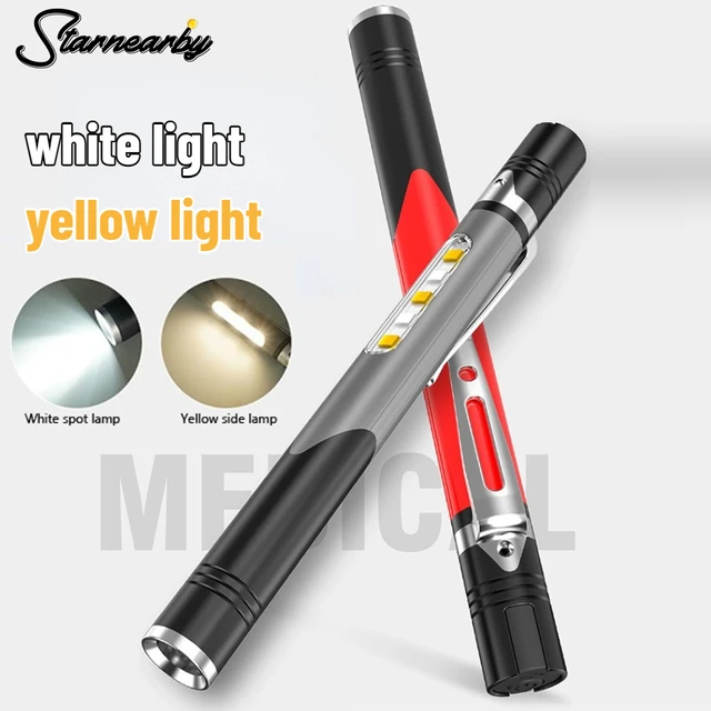 Lampe-torche médicale de poche en aluminium de type stylo