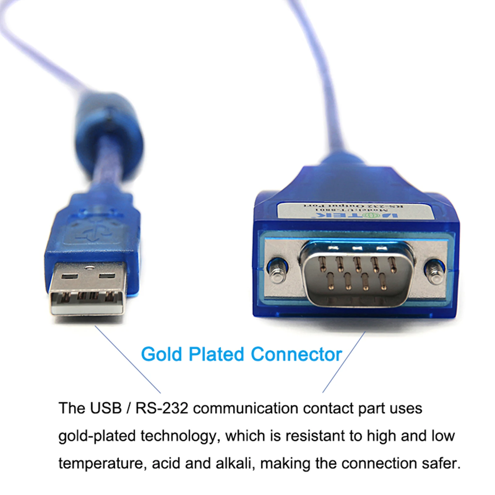 UOTEK 1.5m 3M RS232 to USB RS 232 Converter DB9 RS-232 USB-A Adapter Conversion Cable Com with FTDI Chip Magnetic Ring UT-8801 sata to usb cable sata to usb adapter