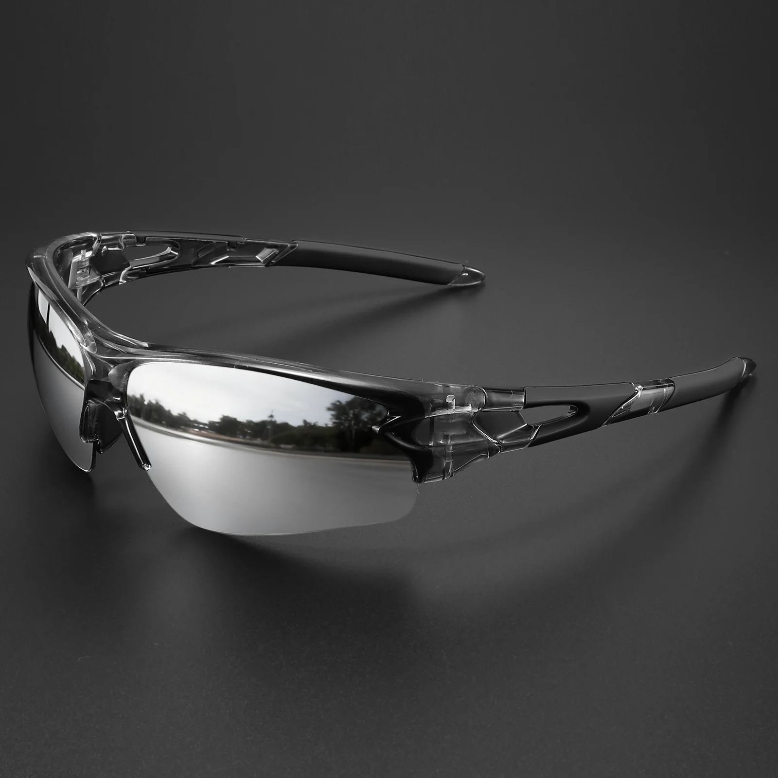 Klassische, farbenfrohe Sport-Sonnenbrille – umlaufendes Design, bequeme Unisex-Passform für Radfahren, Laufen, Wandern und Outdoor – Detail 11
