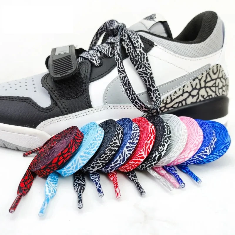 

Burst Crack Texture Sport Shoelaces Men Women Elastic Laces Sneakers Fashion Running Rope Laces 120/140/160CM Shoes Accessories