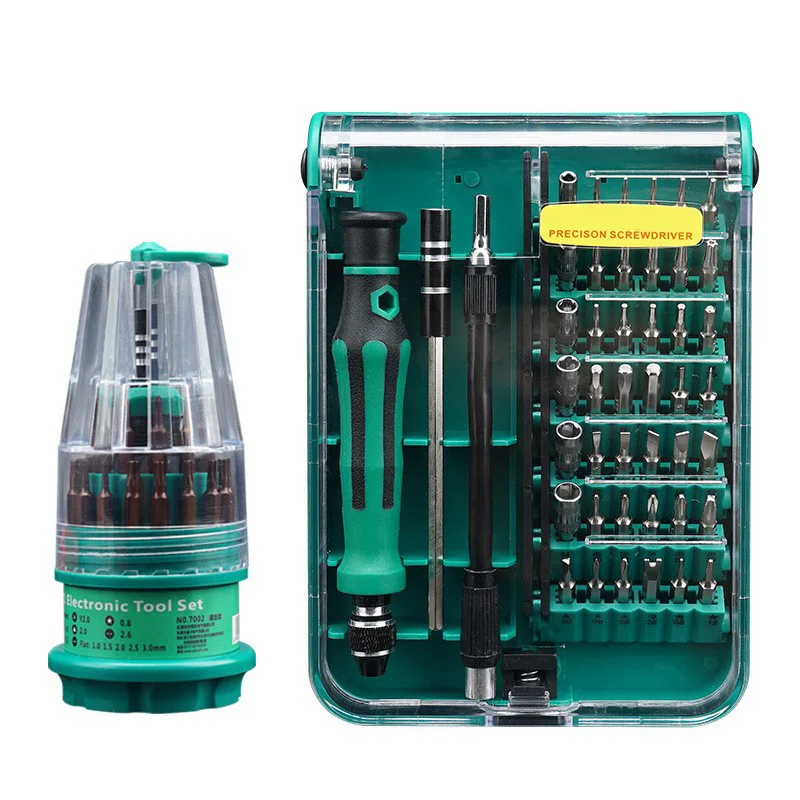 정밀 드라이버 세트 33-in-1/45-in-1/61-in-1 전자제품 수리용 자석 비트(핀셋, 흡착컵 및 케이스 포함)