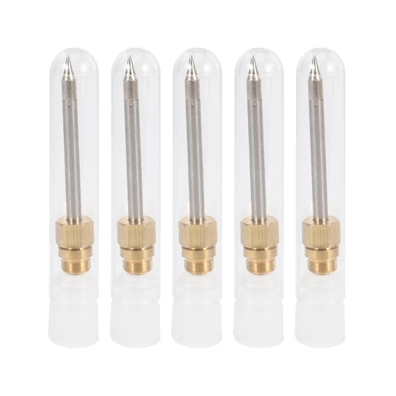 

5X 510 Interface Soldering Iron Tip Mini Portable USB Soldering Iron Tip Welding Rework Accessories, Pointed