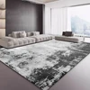 Light Luxury Abstract Carpets Living Room Decoration Grey Rugs Modern Home Sofa Foot Mat Bedroom Bedside Lounge Rug Washable 1