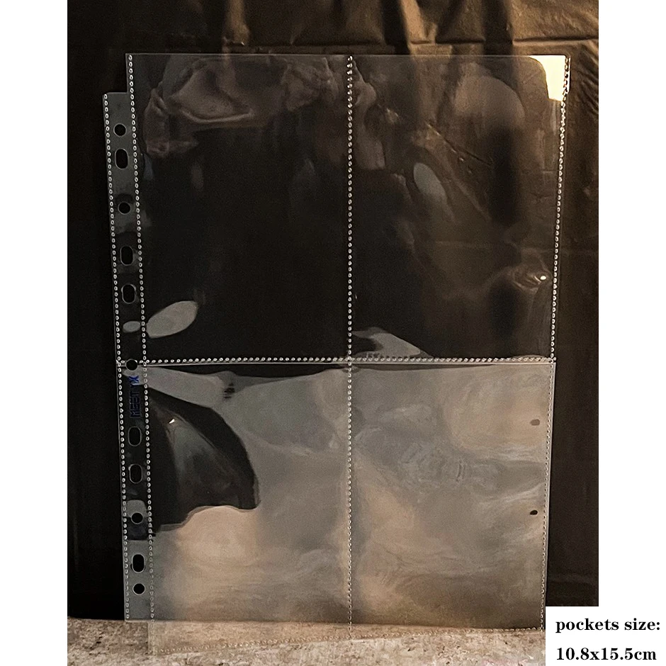 

20PCS Ultra A4 Big 4-Pockets Transparent Card Pages Postcard Holder Protector For Star Cards Album Photo Cards EXO ONE