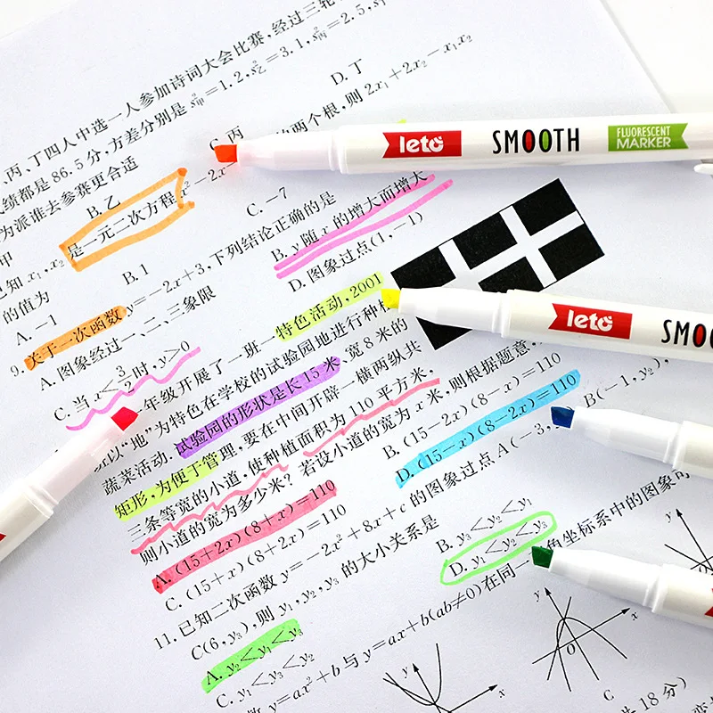 Multicolor Gleam highlighters Cute Glitter Highlighter Pen Fluorescent Markers  Pens Art Marker Japanese Kawaii Stationery - AliExpress