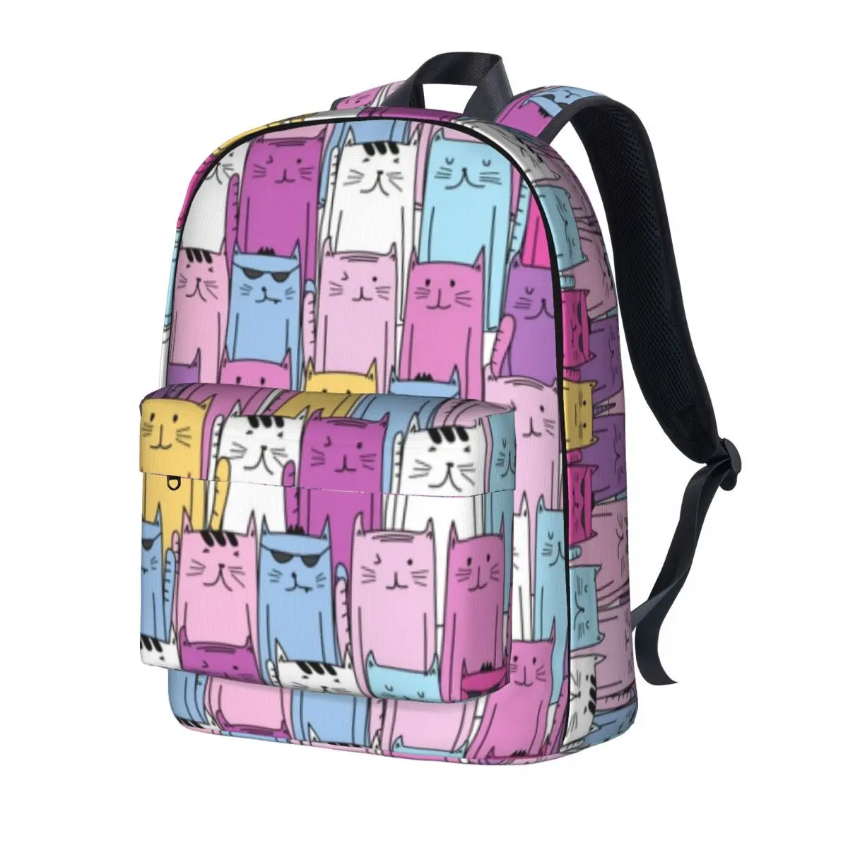 

Cat Pattern Backpack Animals Cute Cartoon Travel Backpacks Male Streetwear School Bags Designer Lightweight Rucksack