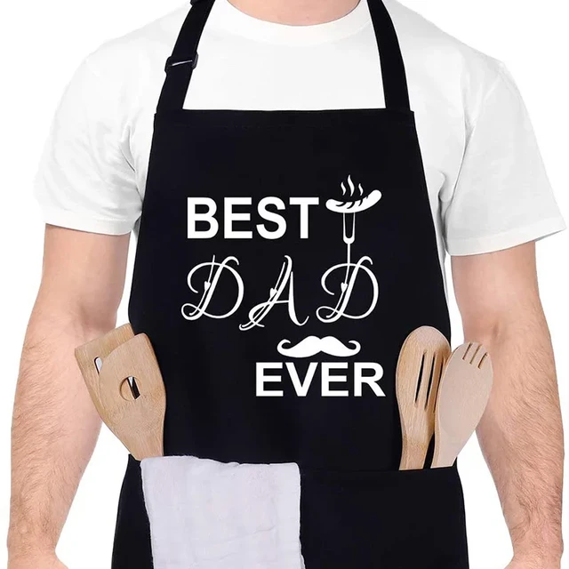 Best Mom Ever Apron,Cooking Apron for Women with 3 Pockets,Grill BBQ Chef  Kitchen Apron,Gift for Mother Mom Wife Grandma,Black