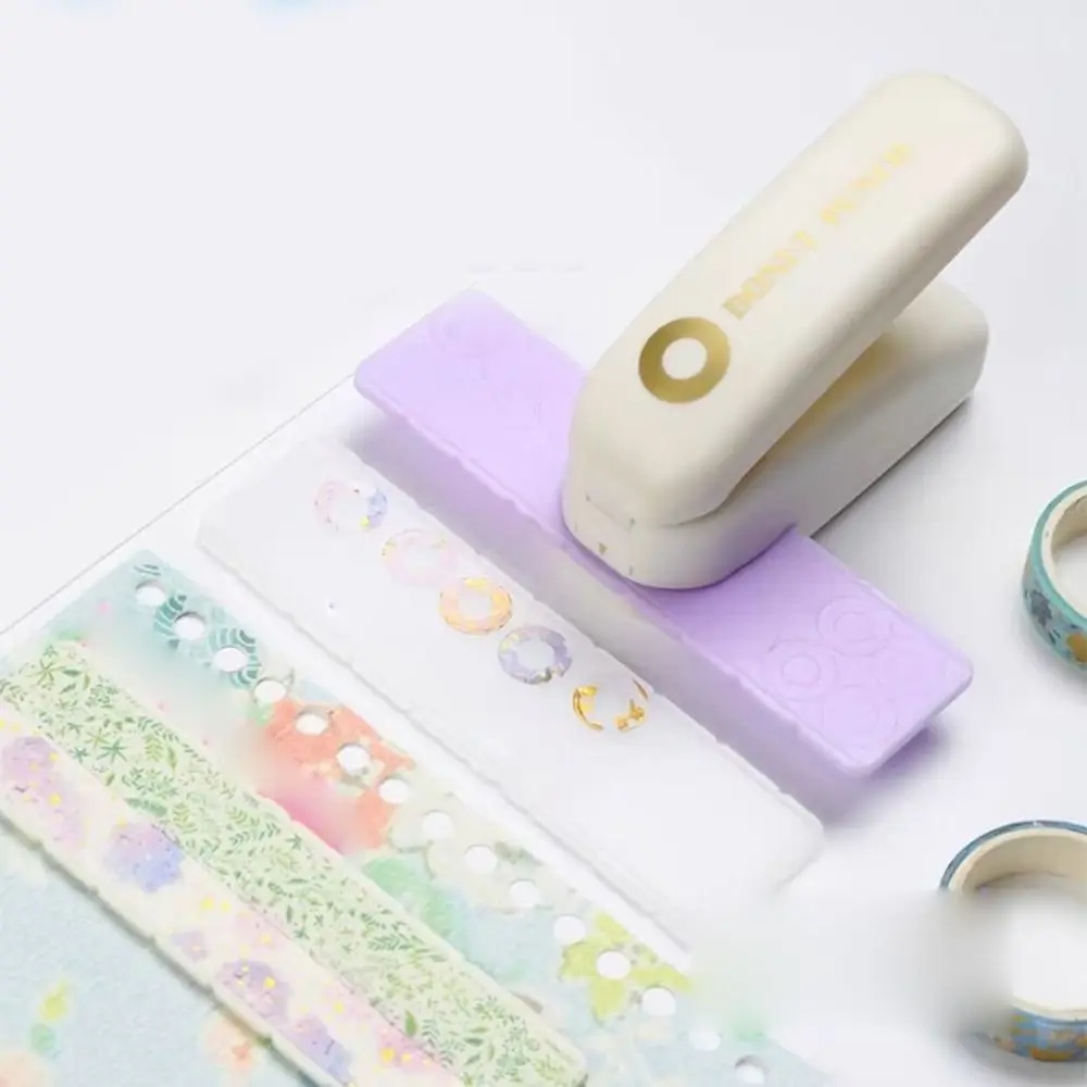 자체 제작 엠보싱 도구 구멍 스크랩북 도넛 링 펀처, DIY 종이 펀처, 학교 사무용품