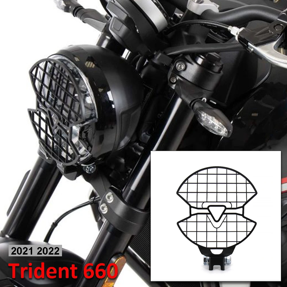 

For Trident 660 2021 2022 Front Headlight Grille Cover Protector NEW Motorcycle Accessories Black For TRIDENT660 For trident660