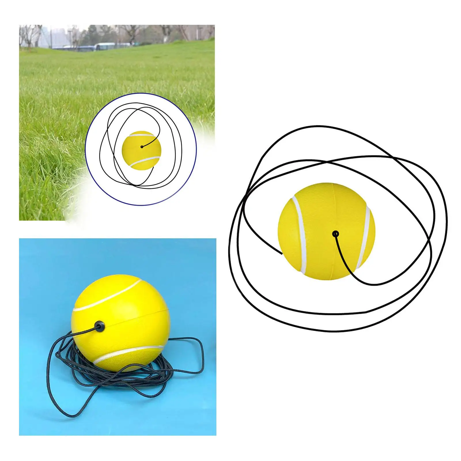 Tennis Training Ball with String Self Practice Elastic for Tennis