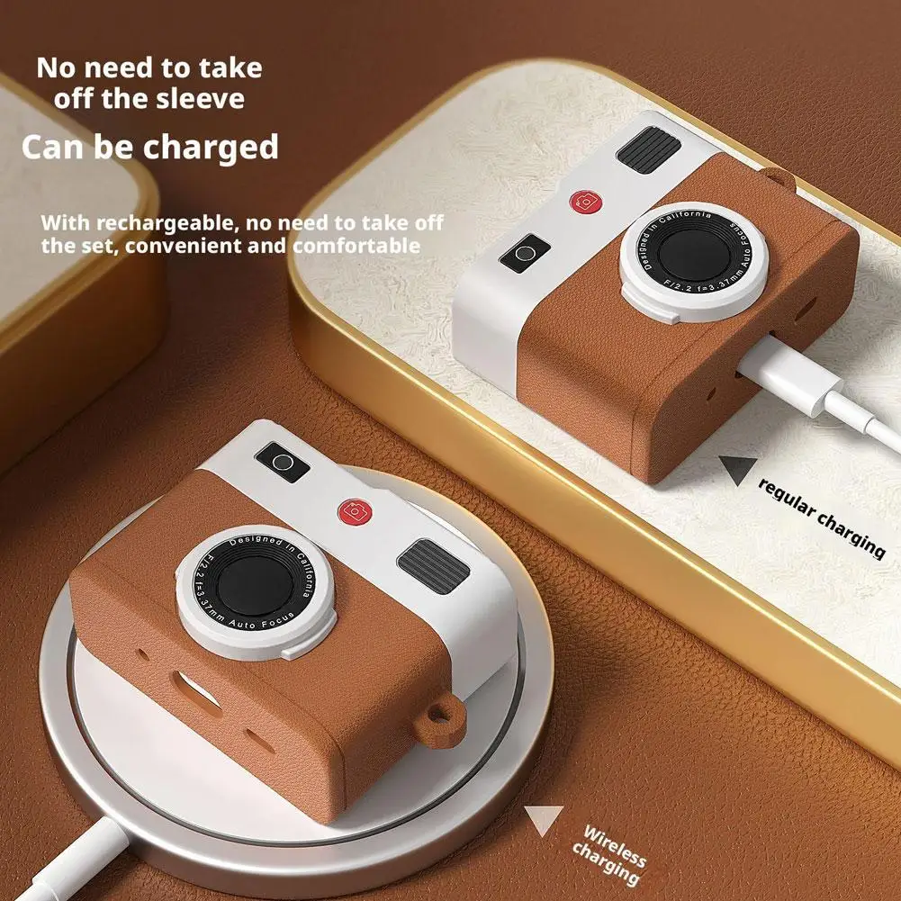 Ultra Thin Silicone AirPods Pro Case with Retro Film Camera Design