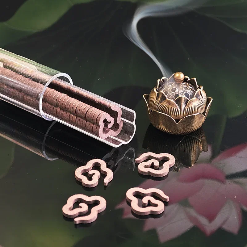 Natural Sandalwood Agarwood Incense Tablets Indoor Meditation Aromatherapy Mini Incense Burner Persistent Fragrance Sandalwood