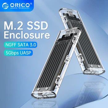 ORICO M2 SSD Case NVME SSD Enclosure M.2 to USB Type C Transparent Hard Drive Enclosure for NVME PCIE NGFF SATA M/B Key SSD Disk 1