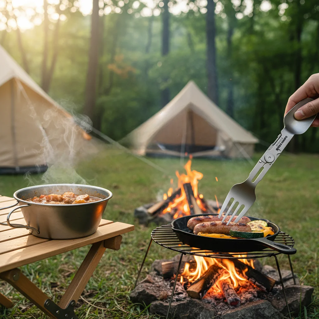 Titanium Folding Camping Utensil 4