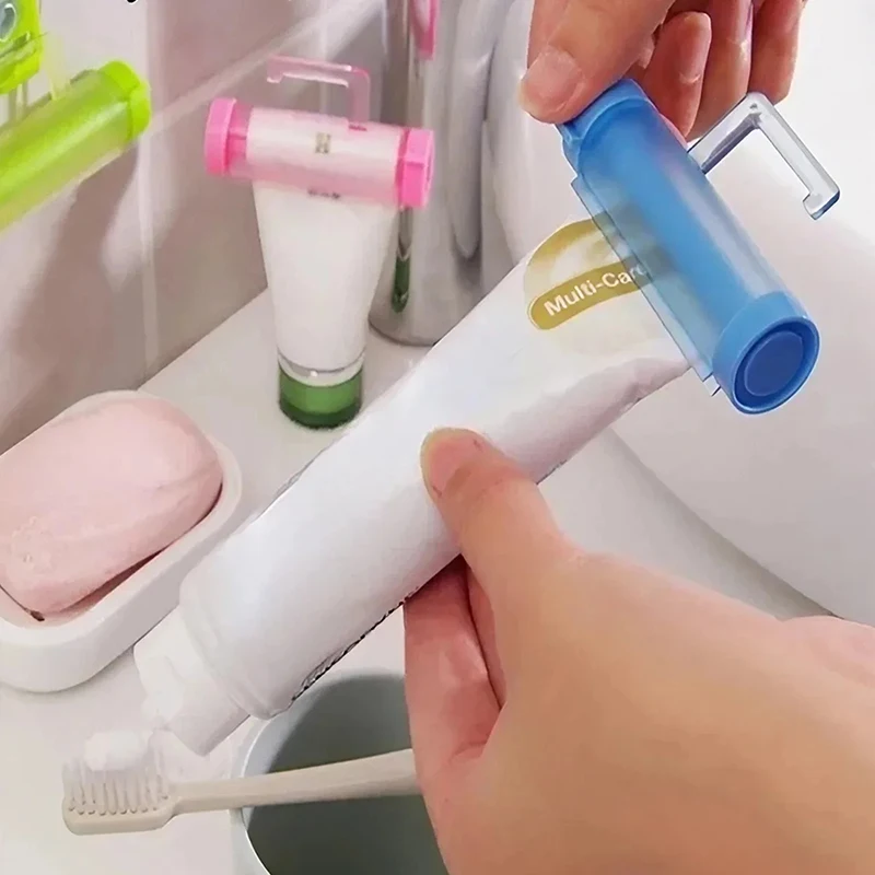 Automatic Toothpaste Squeezer Plastic Bathroom Toothpaste Dispenser New 2