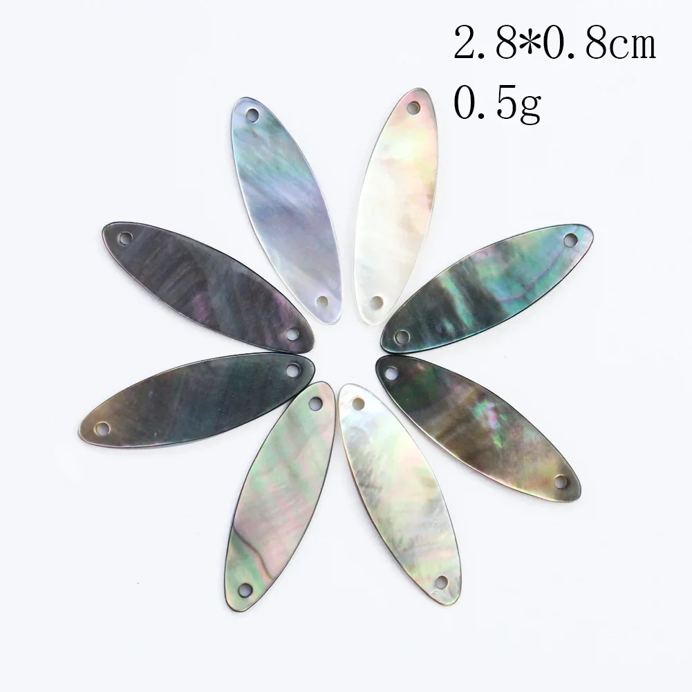 5PCS Natural Mother of Pearl Black Shell Connector Bead Pendant Charm Geometry Shell for Necklace Earring Jewelry Finding Making for natural shell ornaments