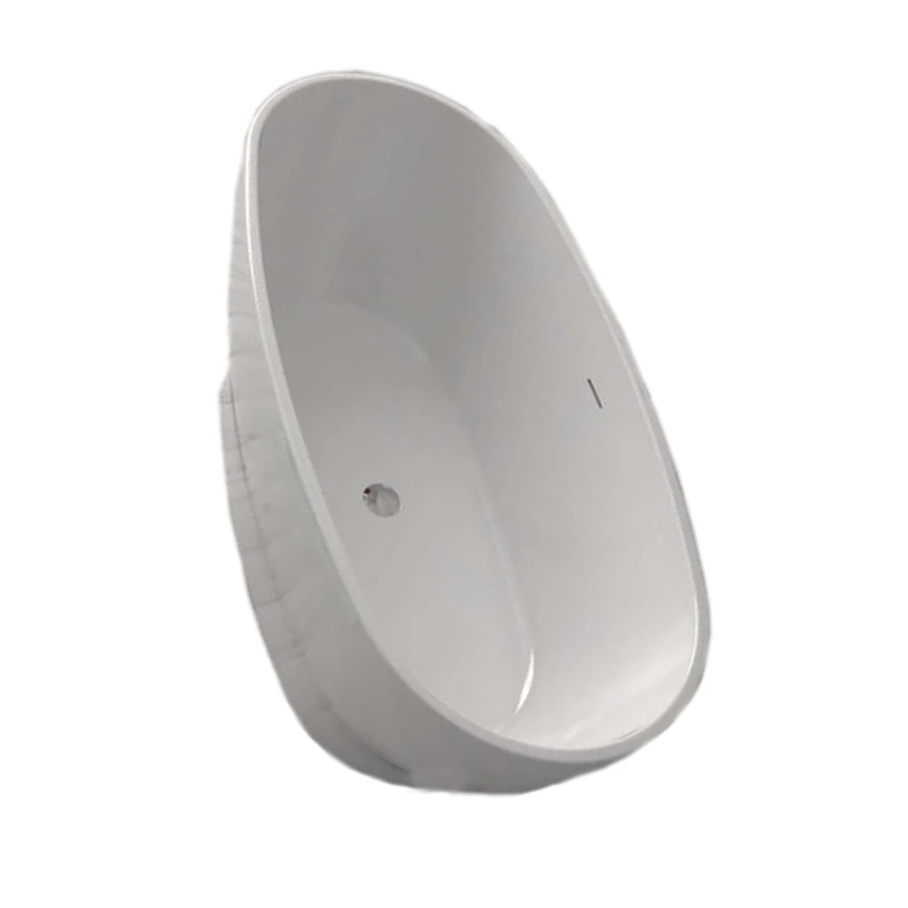 1600X800X650mm Acrylic Fiberglass Simple Bathtub Freestanding Seamless Joint Soaking Tub 6036-1A