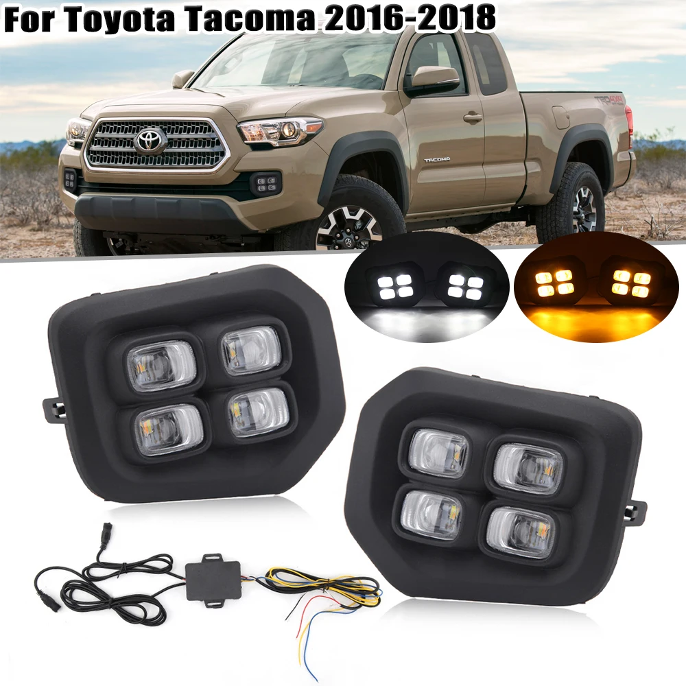 Luz LED Antiniebla DRL De 2 Piezas Para Toyota Tacoma 2016 2017 2018 luz-led-antiniebla-drl-de-2-piezas-para-toyota-tacoma-2016-2017-2018