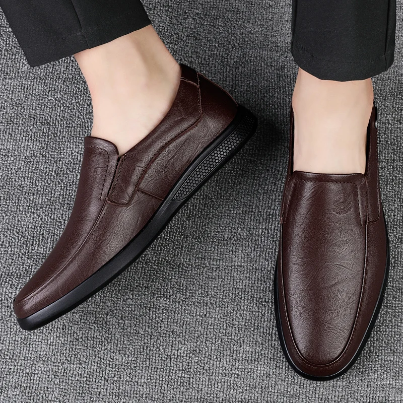 CLOHOO brand special edition two layer cowhide rubber sole handmade business casual leather shoes men