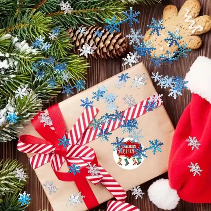 Christmas Artificial Snowflakes Decorations Snowflakes Confetti Christmas Home Decorations 300pcs 600ppcs Christmas Ornaments Winter Snow Decoration