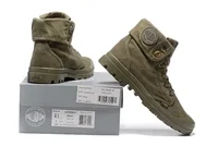 Original PALLADIUM Pallabrouse vert baskets tourner hommes femmes vêtements de travail bottines toile chaussures décontractées chaussures de marche Eur39-45 1