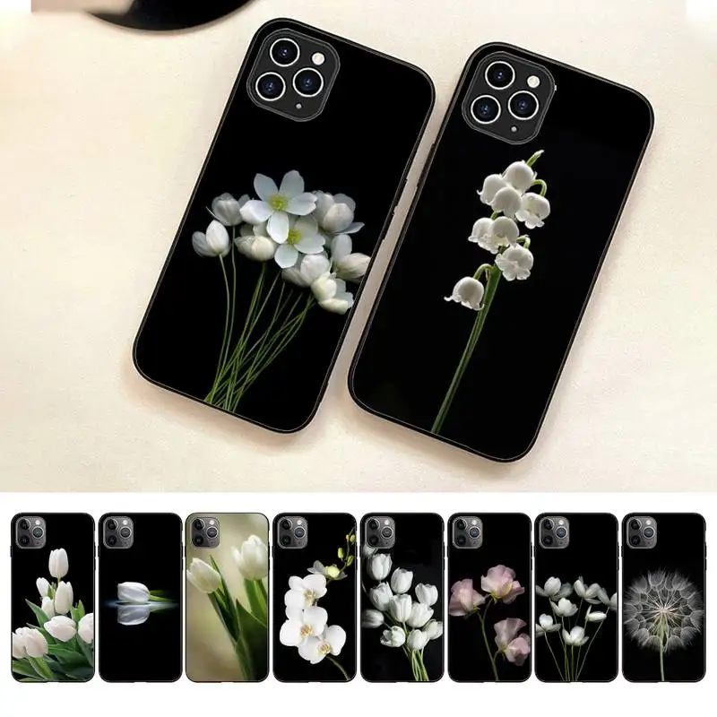 Custodia Per Telefono Fiore Bianco Per Iphone 7 8 Plus X Xr Xs 11 12 13 Se2020 Mini Custodia Iphone 14 Pro Max