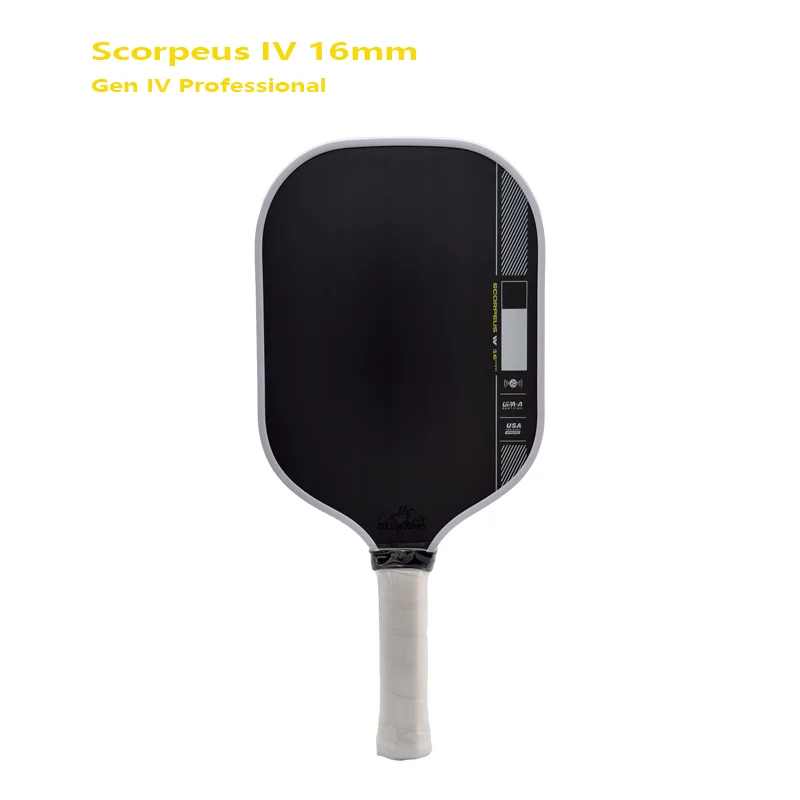 Scorpeus GEN4 T700CARBON FIBER PickleballPaddle Thermoform Edge Seal Foam Injected Edge PP Core and Fill in Handle Raw RoughTiny