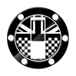 Motorcycle Gas Tank Cap Protector Sticker - Sporty Design (Black)