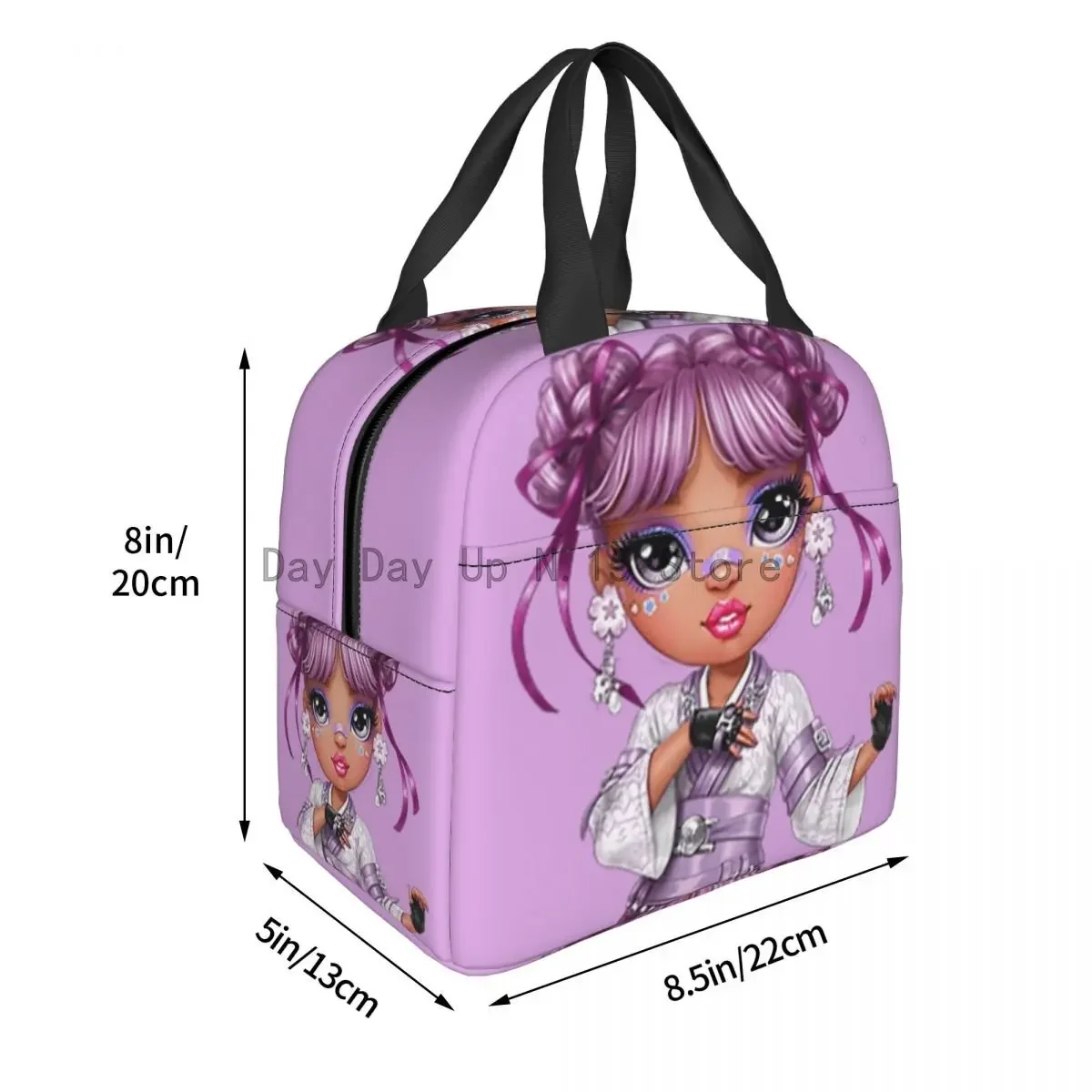 Rainbow High Lila Yamamoto Portable Lunch Box Multifunction Thermal Cooler Food Insulated Lunch Bag School Children Student