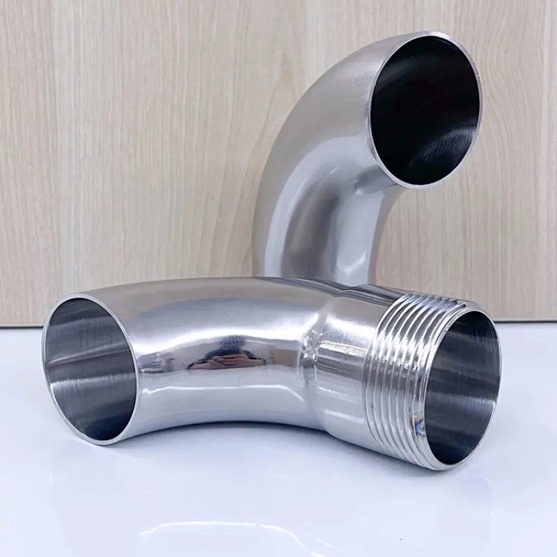 1 Buah 304 Pipa Bengalk Sudut 90 Derajat Siku Benang Luar Tunggal Baja Tahan Karat (19-76Mm) Od (Dn15-Dn65) Grado Pembalut