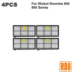 Premium HEPA Filter and Side Roller Brush Replacement (For iRobot 800)